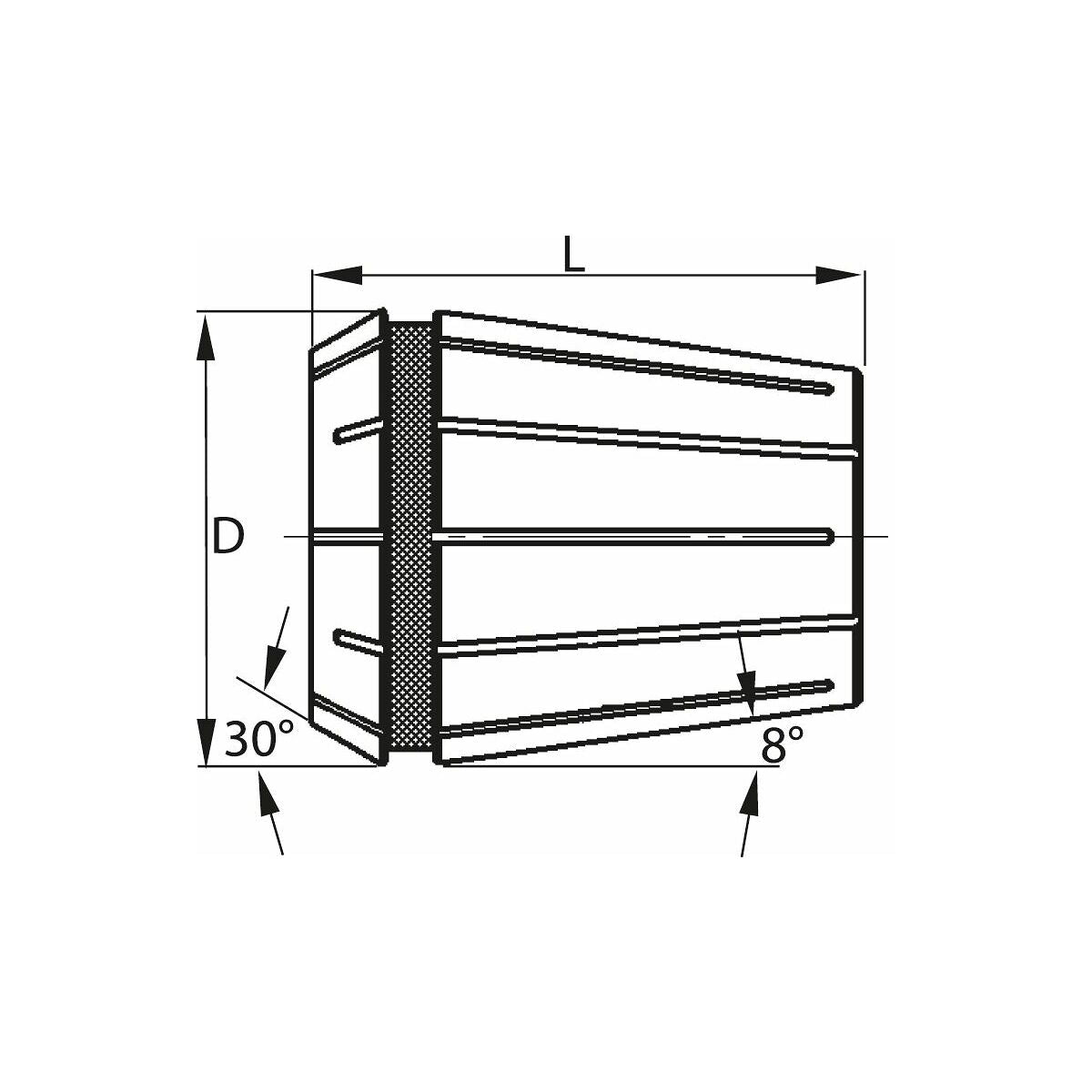 COLLET ER HOLEX 308930 LỖ KẸP DAO 8MM COLLET ER HOLEX 308930 LỖ KẸP DAO 8MM